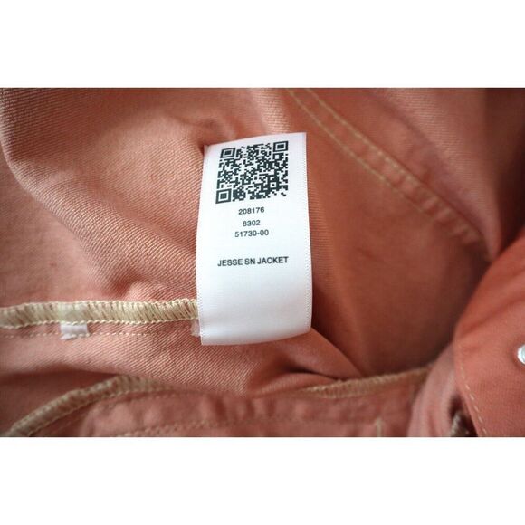 True Religion 208176 Women's Sz XL Coral Jesse Denim Cropped Trucker Jacket - Picture 9 of 14